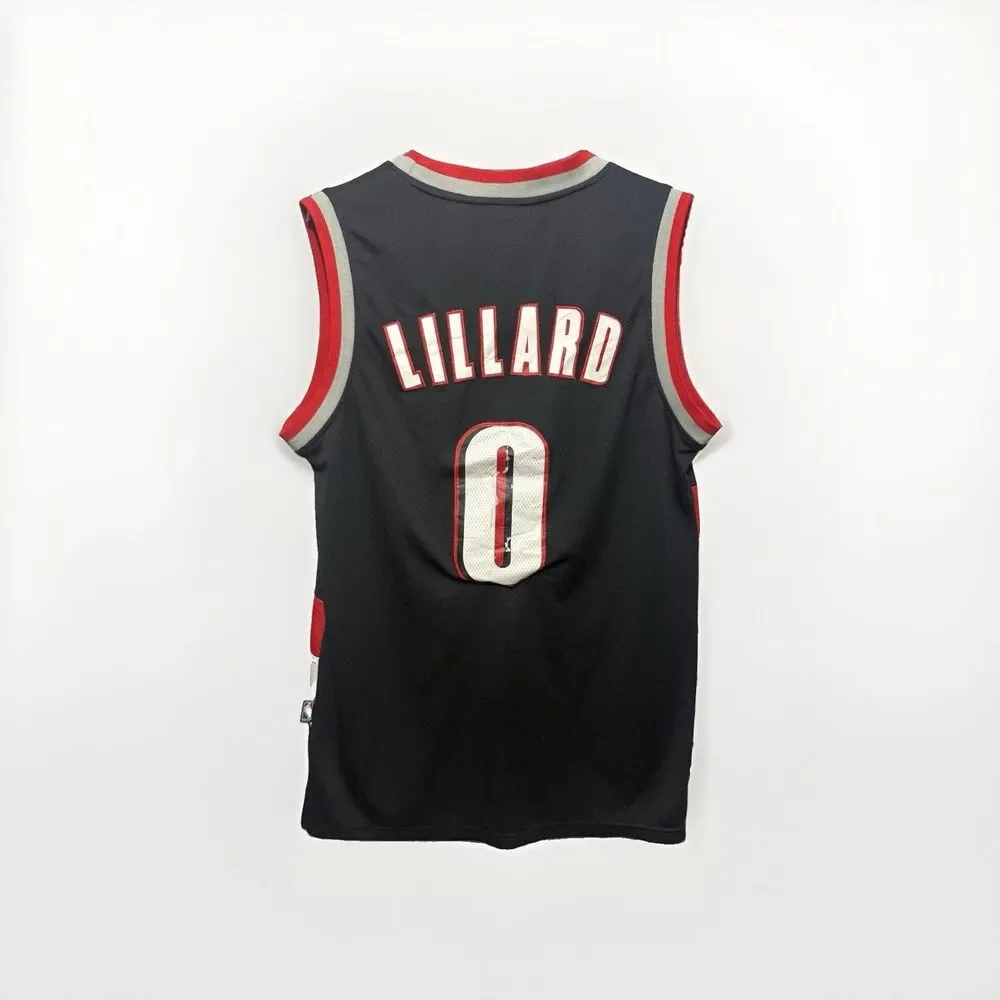 adidas Damian Lillard #0 Portland Trail Blazers Swingman Jersey Mens M Black NBA
